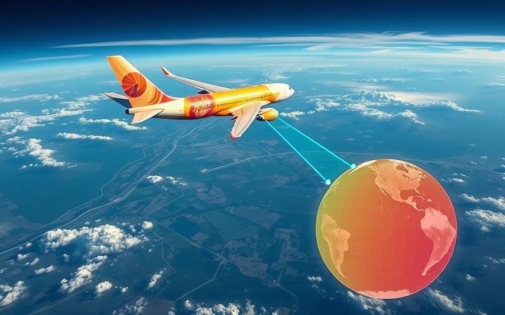 Factors affecting flight duration in long-distance air travel.