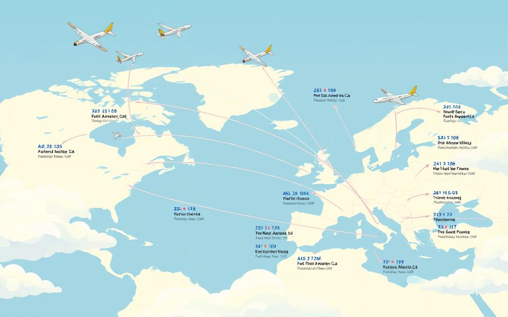 average flight times to Europe