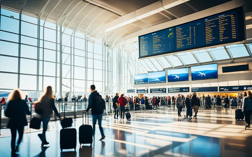 going through the airport